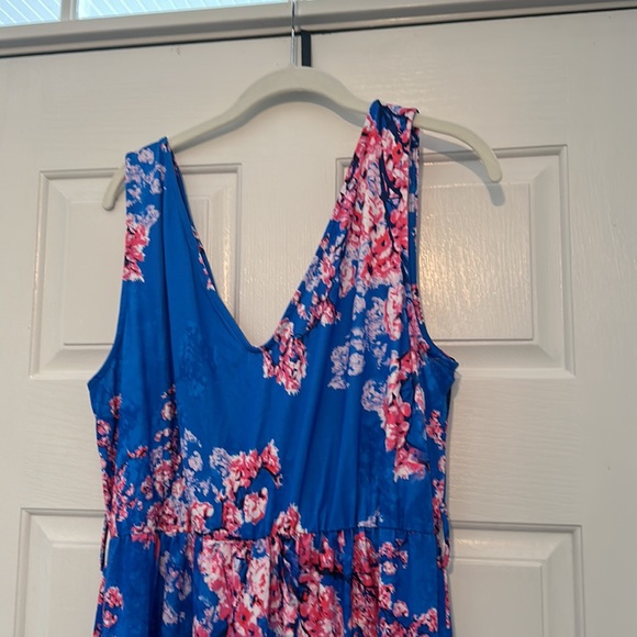 Hotsquash London maxi dress sz 12 (US) w belt NWT cherry blossom print - Picture 5 of 9